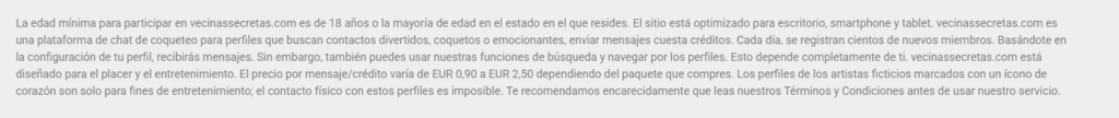 perfiles falsos en vecinas secretas.