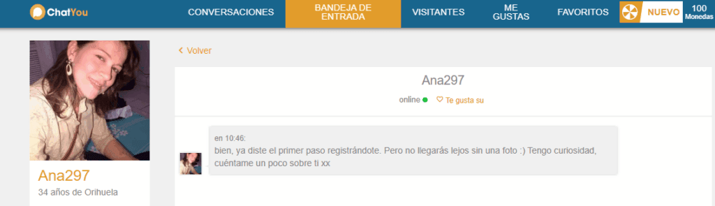 mensajes falsos en chatyou