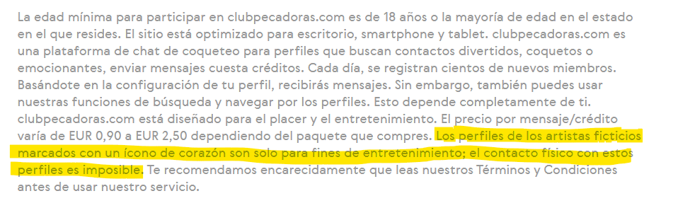 club pecadoras estafa