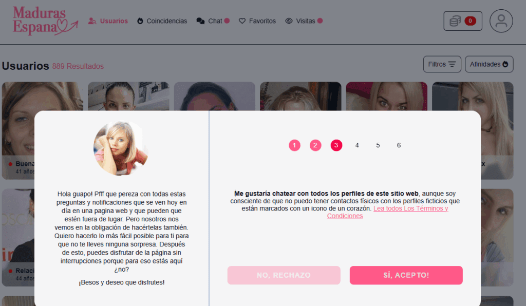 Madurasespana.com. Una web repleta de perfiles falsos perfiles falsos en madurasespana.com