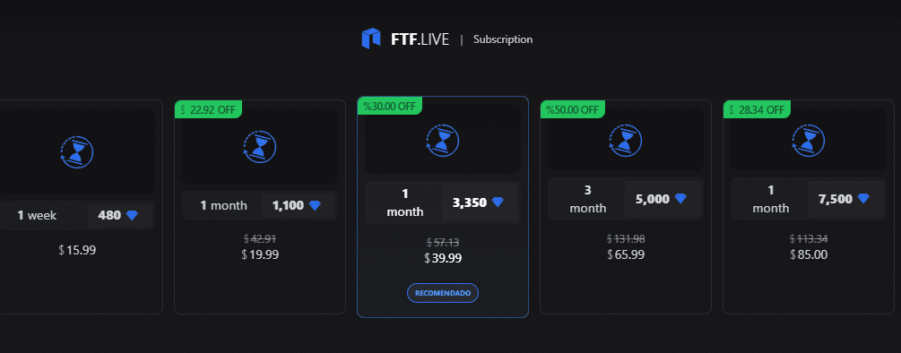 Cuánto cuesta FTF.live precio