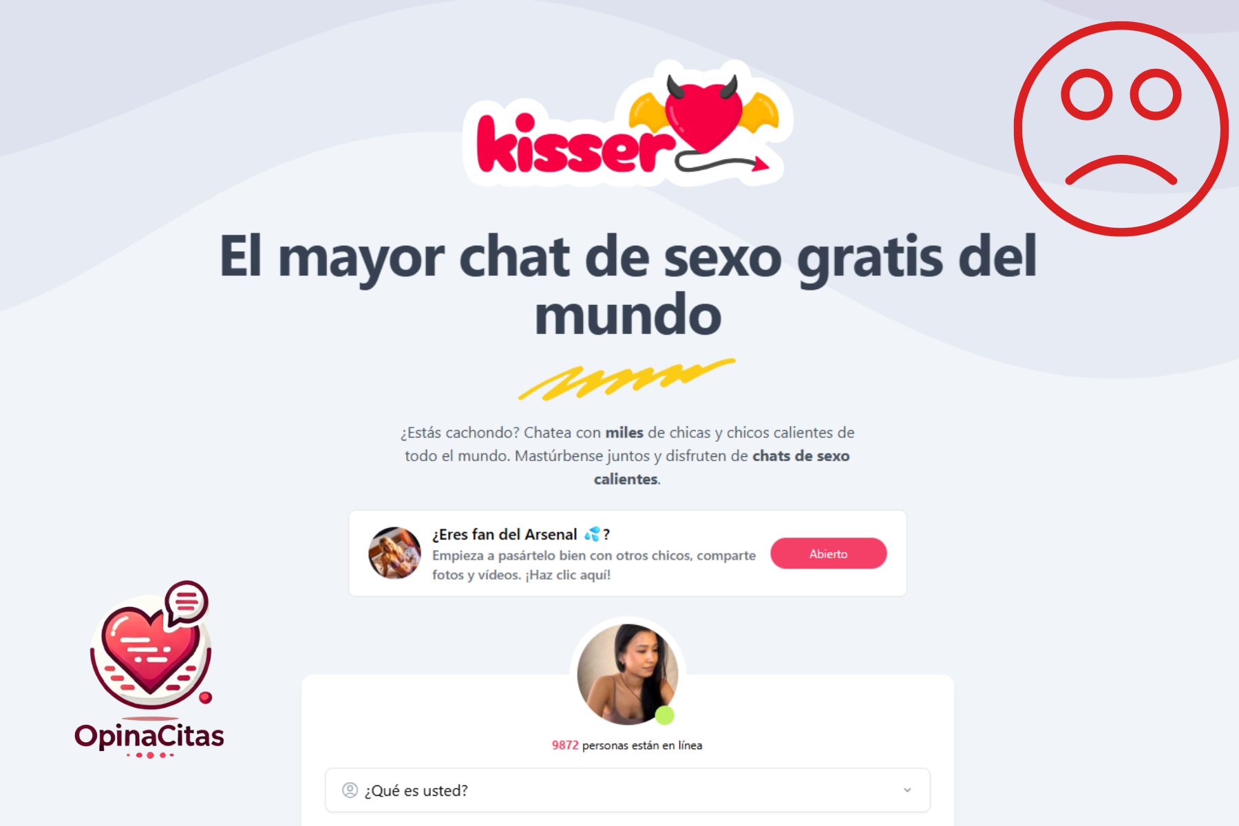 Kisser: ¿El mayor chat de sexo gratis o una farsa automatizada con colas de espera ficticias? kisser chat timo